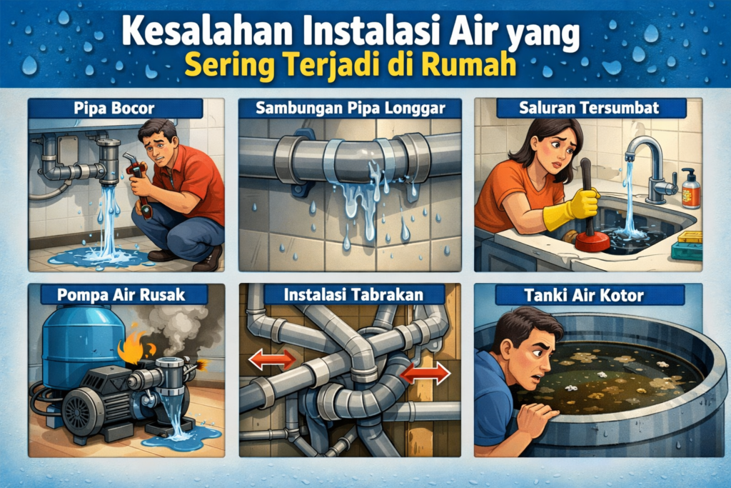 Kesalahan Instalasi Air yang Sering Terjadi di Rumah